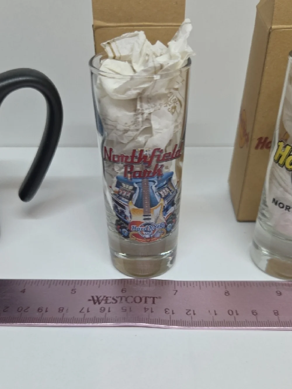 Hard Rock Cafe Black Ceramic Mug and 2 Shot Glasses Northfield Park